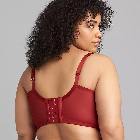 Lane Bryant Scallop Lace Lightly Lined Longline Balconette Bra Size 44F - Picture 3 of 7